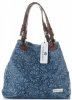 GEANȚĂ DIN PIELE shopper bag Vittoria Gotti denim V80049
